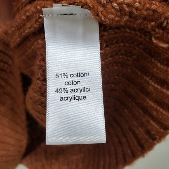 Maurices oversized open knit long sleeve mock turtleneck sweater woman's size L - Picture 4 of 9